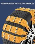 Cofsodi 6 Pcs Reusable TPU Car Winter Tire Anti-Skid Chains, Suitable for 265/70/r17, 255/50r20, SUV Tires Snow Cable, Emergency Winter Car Accessories for Ice, Essential Snow Protector