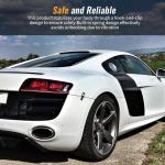 RGOAANC 4PCS Car Bumper Clip Hasp, Bumper Holder Clips, Durable Auto Bumper Security Hook Lock Clips, Car Accessories Front Rear Bumper Fastener Kit Universal for Car (Black+Carbon Fiber, Small)