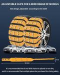 Cofsodi 6 Pcs Reusable TPU Car Winter Tire Anti-Skid Chains, Suitable for 265/70/r17, 255/50r20, SUV Tires Snow Cable, Emergency Winter Car Accessories for Ice, Essential Snow Protector