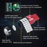 Alla Lighting Upgraded T20 7440 7443 LED Strobe Brake Lights Bulbs, Red Flashing Stop Lamps, W21W 7440LL 7443LL Strobe LED Taillights Replacement for Cars, Trucks, SUVs, Vans