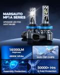Marsauto H11/H16/H8 LED Fog Light Bulb, 14,000LM 700% Brightness 6500K White H11 H16 H8 LED Bulb for Fog Lights, 5530 CSP Chips Wide Coverage（Pack of 2）