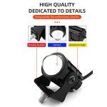 2pcs Super Bright 24W LED Two-Color White Amber Spotlight + 2pcs ON-ON-OFF Switch, Waterproof auxiliary Motorcycle Headlight Fog Light, Universal For Car Truck ATV Offroad SUV Driving Work Spot Lamp