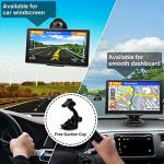 GPS Navigator for Car with Latest 2025 Map Free Update, Car GPS Navigation System for Truck Commercial Drivers with POI/Zip Search, Support Voice Turn Guidance, Red Light Warning, Speedcam Alerts, FM