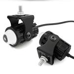 2pcs Super Bright 24W LED Two-Color White Amber Spotlight + 2pcs ON-ON-OFF Switch, Waterproof auxiliary Motorcycle Headlight Fog Light, Universal For Car Truck ATV Offroad SUV Driving Work Spot Lamp