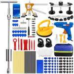 Dent Puller Kit, 135Pcs Car Dent Repair Kit with Slide Hammer 2 in 1 T-bar, Golden Lifter & Bridge Puller for Auto Body Dent Removal, Paintless Dent Removal Kit for Repairs 98% of Car Dents