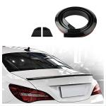 Salior 59'' Glossy Car Rear Spoiler Trunk Spoiler Lip,Cuttable 3D Rear Trunk Spoiler Wing Cool Car Decoration,Universal Punch-Free Car Sticker Trim Strip for Tailgate,Roof,Bumper (Black),1.38*59inch