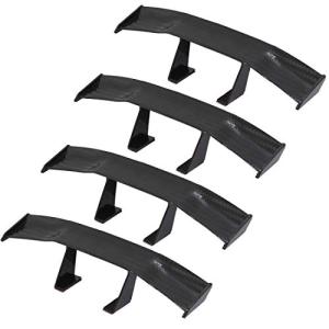 BokWin 2Pcs Universal Car Mini Spoiler Wing, Auto Car Tail Wing Mini Auto Carbon Fiber Texture Decoration Without Perforation Tail Decoration, 6.7 Inch Length (Black)