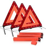 NATGAI 3 Pack Emergency Warning Triangles, Reflective Roadside Safety Triangle Kit with Storage Case, Foldable Hazard Reflective Triangles for Vehicles, Car Breakdowns, and Roadside Emergencies