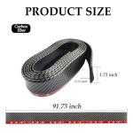 7.64Ft Car Front Bumper Lip Spoiler with Self-Adhesive,Rubber Bumper Protector Protects Bumper Lip,Universal Front Lip Spoiler Automotive Exterior Accessories for Car Truck SUV (Carbon Fiber)