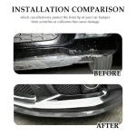 7.64Ft Car Front Bumper Lip Spoiler with Self-Adhesive,Rubber Bumper Protector Protects Bumper Lip,Universal Front Lip Spoiler Automotive Exterior Accessories for Car Truck SUV (Carbon Fiber)