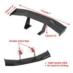 BokWin 2Pcs Universal Car Mini Spoiler Wing, Auto Car Tail Wing Mini Auto Carbon Fiber Texture Decoration Without Perforation Tail Decoration, 6.7 Inch Length (Black)