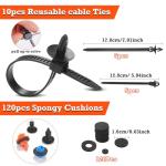 1240Pcs Car Retainer Clips & Fasteners Kit – 32 Universal Sizes Nylon Bumper, Fender Rivets, Door Panel Clips, and Plastic Rivets with 10 Cable Ties and Removal Tool for Toyota, Ford, Benz, Chevy