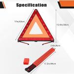 ATPEAM Warning Triangle Kit - 3 Pack Reflective Safety Triangles for Vehicles