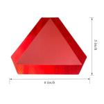 5Pcs Slow Moving Vehicle Sign Stickers, 5 Inch x 6 Inch Reflective Safety Triangle Signs Decal Reflective Slow Moving Vehicle Triangle Sticker, Adhesive Reflector Sticker SMV Sign for golf Cart
