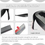 7.64Ft Car Front Bumper Lip Spoiler with Self-Adhesive,Rubber Bumper Protector Protects Bumper Lip,Universal Front Lip Spoiler Automotive Exterior Accessories for Car Truck SUV (Carbon Fiber)