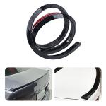 Salior 59'' Glossy Car Rear Spoiler Trunk Spoiler Lip,Cuttable 3D Rear Trunk Spoiler Wing Cool Car Decoration,Universal Punch-Free Car Sticker Trim Strip for Tailgate,Roof,Bumper (Black),1.38*59inch