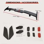 GGsmdick Camry Rear Spoiler Compatible with 2018-2022 8th Gen Camry LE SE XLE XSE TRD ABS Rear Trunk Spoiler Wing, Rear Trunk Highkick Spoiler Wing Lip