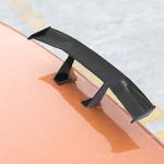 BokWin 2Pcs Universal Car Mini Spoiler Wing, Auto Car Tail Wing Mini Auto Carbon Fiber Texture Decoration Without Perforation Tail Decoration, 6.7 Inch Length (Black)