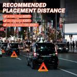 NATGAI 3 Pack Emergency Warning Triangles, Reflective Roadside Safety Triangle Kit with Storage Case, Foldable Hazard Reflective Triangles for Vehicles, Car Breakdowns, and Roadside Emergencies