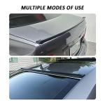 Salior 59'' Glossy Car Rear Spoiler Trunk Spoiler Lip,Cuttable 3D Rear Trunk Spoiler Wing Cool Car Decoration,Universal Punch-Free Car Sticker Trim Strip for Tailgate,Roof,Bumper (Black),1.38*59inch