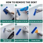 Dent Puller Kit, 135Pcs Car Dent Repair Kit with Slide Hammer 2 in 1 T-bar, Golden Lifter & Bridge Puller for Auto Body Dent Removal, Paintless Dent Removal Kit for Repairs 98% of Car Dents