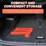 NATGAI 3 Pack Emergency Warning Triangles, Reflective Roadside Safety Triangle Kit with Storage Case, Foldable Hazard Reflective Triangles for Vehicles, Car Breakdowns, and Roadside Emergencies