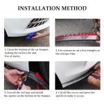 7.64Ft Car Front Bumper Lip Spoiler with Self-Adhesive,Rubber Bumper Protector Protects Bumper Lip,Universal Front Lip Spoiler Automotive Exterior Accessories for Car Truck SUV (Carbon Fiber)