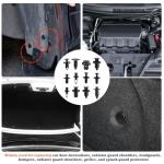 1240Pcs Car Retainer Clips & Fasteners Kit – 32 Universal Sizes Nylon Bumper, Fender Rivets, Door Panel Clips, and Plastic Rivets with 10 Cable Ties and Removal Tool for Toyota, Ford, Benz, Chevy