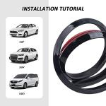 Salior 59'' Glossy Car Rear Spoiler Trunk Spoiler Lip,Cuttable 3D Rear Trunk Spoiler Wing Cool Car Decoration,Universal Punch-Free Car Sticker Trim Strip for Tailgate,Roof,Bumper (Black),1.38*59inch