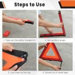 ATPEAM Warning Triangle Kit - 3 Pack Reflective Safety Triangles for Vehicles