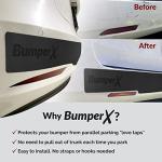Car Rear Bumper Guard, DIY Peel & Stick On Car Bumper Protector, Adhesive Bumper Protector for Cars, Tough Rubber Protective Strip Universal Fit, 6 x 62 inches - BumperX