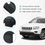 Ohleats Roll Bar Fire Extinguisher Holder, Adjustable Fire Extinguisher Mount Strap with American Flag Pattern, Car Accessories Fixed Belt for Wrangler JK JKU TJ CJ Gladiator (Black)