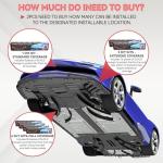 AUTOXBERT Front Bumper Scrape Guard, 8 PCS Car Anti-Skid Kit, Chassis Anti-Scratch DIY Protector for Cars with Pre-Attach