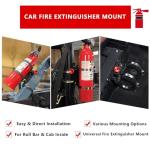 Quick Release Fire Extinguisher Mount - Aluminum Adjustable UTV Roll Bar Fire Extinguisher Holder Mounting Bracket for Jeep Wrangler TJ JK JL JKU Polaris RZR Ranger Cam-Am X3 Universal