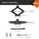 AV Steel Scissor Jack for Car 1.5 Ton (3306 lbs) Heavy-Duty Car Jack Kit, Universal Tire Tool Kit - Portable Lift Jack with Ratcheting Handle and L-Wrench for Auto SUV MPV