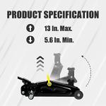 BIG RED AT820014SB Torin Hydraulic Trolly Service/Floor Jack with Blow Mold Carrying Storage Case, 1.5 Ton (3,000 lb) Capacity, Black