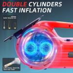 ROGTZ Upgraded Electric Hydraulic Car Jack Kit 5 Ton 12V Portable Lift Range 20.9 Inch with Impact Wrench and Tire Inflator Pump for SUV Sedan Truck Repair Floor Jack for Tire Change with LED Light