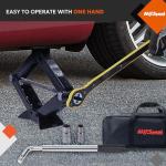 AV Steel Scissor Jack for Car 1.5 Ton (3306 lbs) Heavy-Duty Car Jack Kit, Universal Tire Tool Kit - Portable Lift Jack with Ratcheting Handle and L-Wrench for Auto SUV MPV