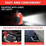 ROGTZ Upgraded Electric Hydraulic Car Jack Kit 5 Ton 12V Portable Lift Range 20.9 Inch with Impact Wrench and Tire Inflator Pump for SUV Sedan Truck Repair Floor Jack for Tire Change with LED Light