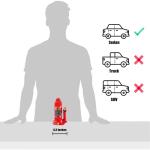 BIG RED T90403B Torin Hydraulic Welded Bottle Jack, 4 Ton (8,000 lb) Capacity, Red