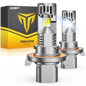 FAHREN Upgraded H13/9008 Bulb, [Modern & Brightest] 40000LM 6500K Ultra-Bright Bulb 1:1 Mini Size No Adapter Required 9008 Fog Light bulb, Quick Install Light Kit H13 bulbs,Pack of 2