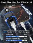 USB C Car Charger, 3 Port PD Super Mini Cigarette Lighter Adapter, 2Pack USB-C & A Fast Car Charging for iPhone 16/15 Pro Max, Galaxy S25/S24, iPad, Pixel, Android Phones,Travel Essentials for Men