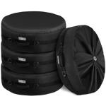 Explore Land Seasonal Tire Cover - Spare Tire Bag with Handle, Heavy Duty Winter Wheel Storage Tote Against Dust and Scratches, 4 Pack (Fits Diameters 26''-28.75'', Black)