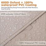 Leader Accessories 4-Pack Tire Covers - Heavy Duty Wheel Protectors for Truck, SUV, Jeep, Camper, Trailer, RV - Waterproof 600D Oxford - Universal Fits 29.25"-31.75" Diameter, Tan