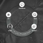 Explore Land Seasonal Tire Cover - Spare Tire Bag with Handle, Heavy Duty Winter Wheel Storage Tote Against Dust and Scratches, 4 Pack (Fits Diameters 26''-28.75'', Black)