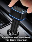 USB C Car Charger, 3 Port PD Super Mini Cigarette Lighter Adapter, 2Pack USB-C & A Fast Car Charging for iPhone 16/15 Pro Max, Galaxy S25/S24, iPad, Pixel, Android Phones,Travel Essentials for Men