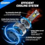 H11/H8/H9 Light Bulb, 40000LM Super Bright, 6500K Cool White H11 Fog Light Bulb, IP68 Waterproof, Pack of 2