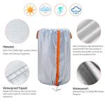 NEVERLAND Large Tire Covers for Storage - Seasonal Tire Storage Bag Waterproof 420D Oxford Tire Stack Cover with Reflective Handle for Indoor/Outdoor Use (Holding 4 Tires Within 35 Inch Diameter)