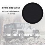 Car Spare Tire Cover,PVC Leather Tire Covers Trailer Tire Cover Camper Spare Tire Cover,Waterproof & Dustproof Spare Wheel Cover Car Accessories Fit 31-33 inches Tires