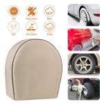 Leader Accessories 4-Pack Tire Covers - Heavy Duty Wheel Protectors for Truck, SUV, Jeep, Camper, Trailer, RV - Waterproof 600D Oxford - Universal Fits 29.25"-31.75" Diameter, Tan